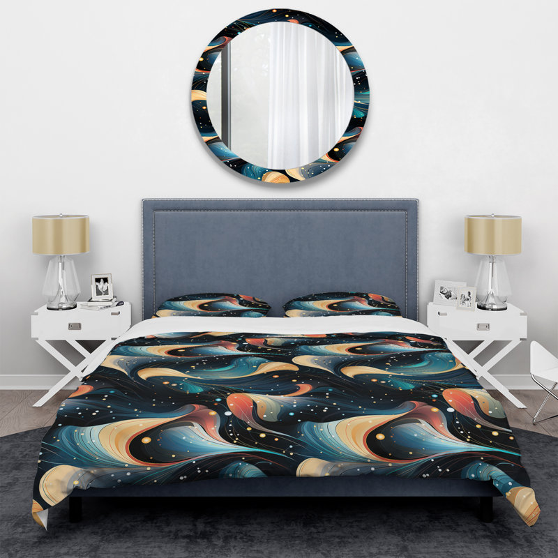 Ensemble de housse de couette Celestial Dreams, Housse de couette pour grand lit et 2 taies décor