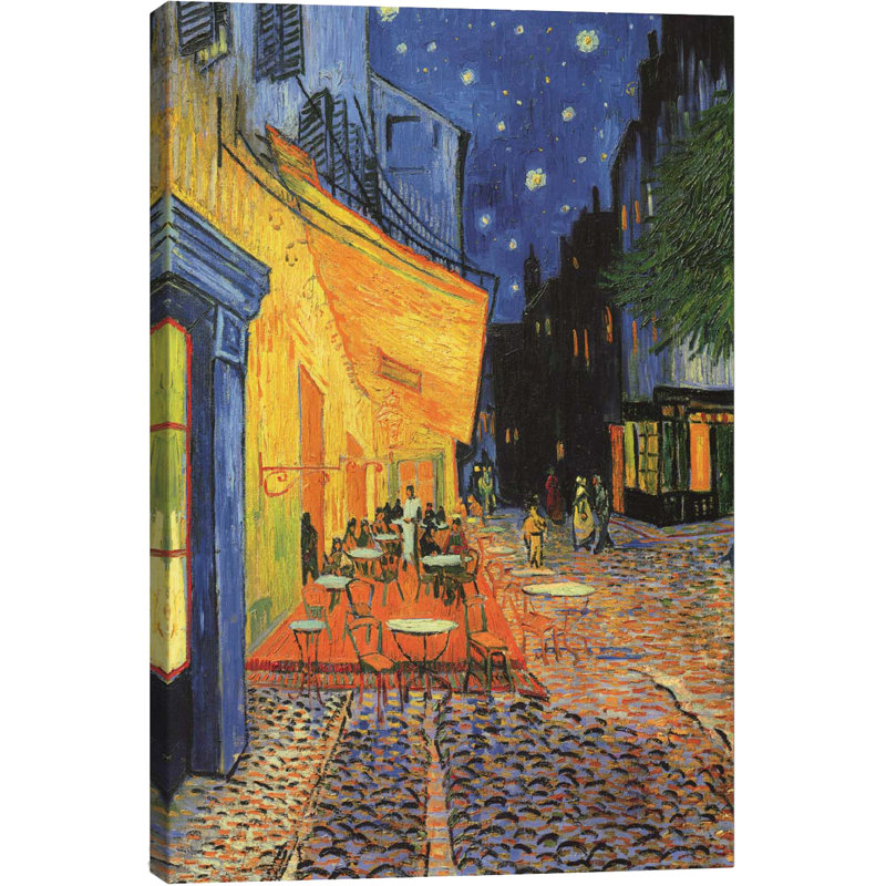 La terrasse du café sur la place du Forum, 1888 par Vincent Van Gogh, H 26 po x l 18 po x P 1,5 po, Toile
