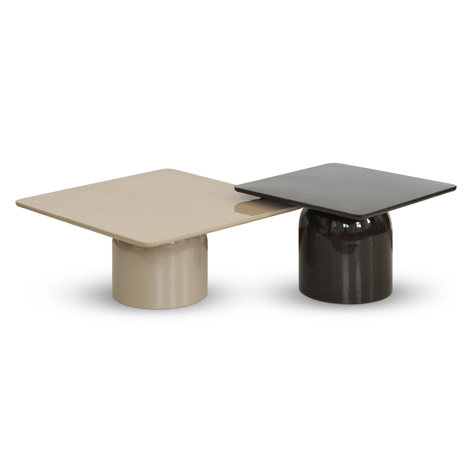 Tommie Coffee Table - Set of 2, Deep Umber Brown