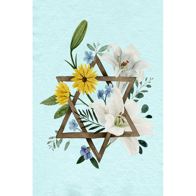 Floral Hanoukka II, H 18 po x l 12 po x P 1,25 po