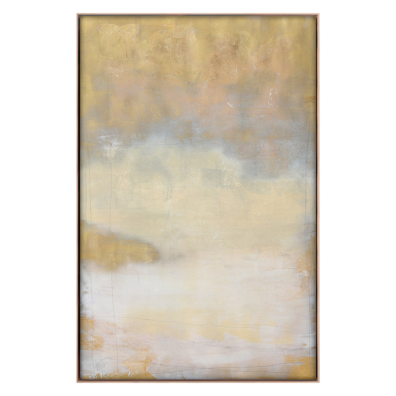 Gold Bar 1 Print by Harris, Maeve, 44" H x 29" W, Maple Framed