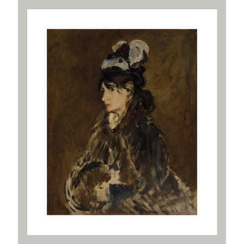 «Berthe Morisot with a Muff» par impression giclée encadrée, H 27,56 po x l 23,5 po