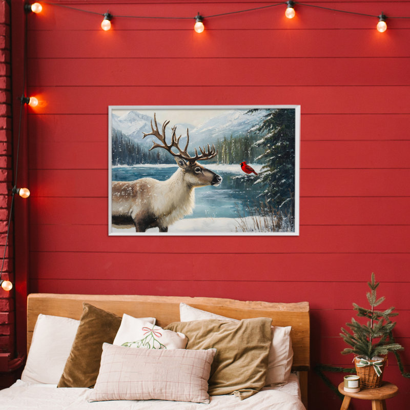 «Christmas Conversation In Wild», dessin de Petal Prints Design, H 16 po x l 24 po