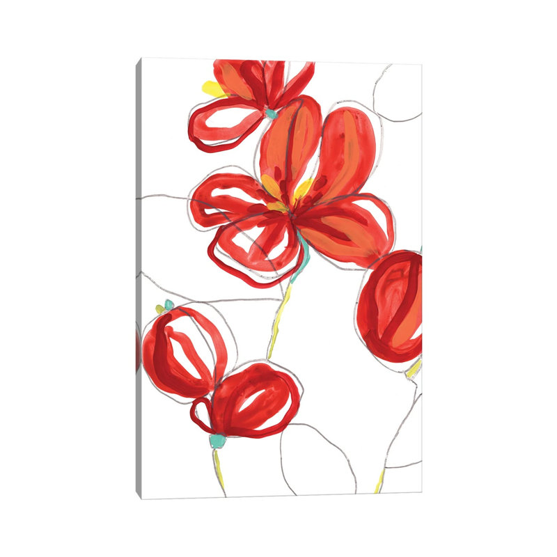 Primary Petal I by June Erica Vess - Wrapped Canvas Painting, 66.04 cm H x 45.72 cm W x 1.91 cm D