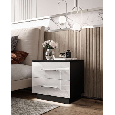 Varonique 55cm W Manufactured Wood Bedside Table