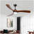 52 "3 solid wood leaf ceiling fan lights
