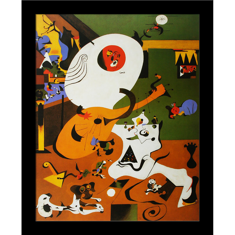 «Dutch Interior» par Joan Miro, reproduction d'art graphique sur papier encadrée