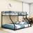 Metal Bunk Bed With Ladder And Guardrails-1909772802