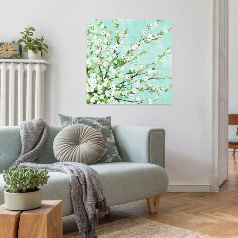 Fleurs fraîches et délicates II délicat, art abstrait de la nature, H 32 po x l 32 po