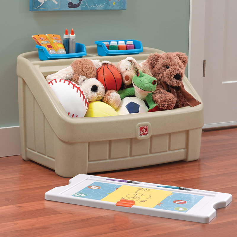 Step2 2-in-1 Toy Box and Art Lid, Tan