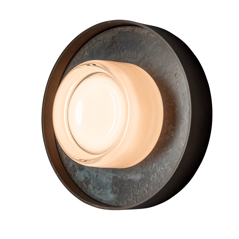 Focal Wall Sconce/Semi-Flush, Dark Smoke, 14" H x 14" W x 5.2" D