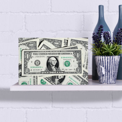 American One Dollar Bill Contemporary Wall Art Print 1 Piece Wrapped Canvas Wall Art