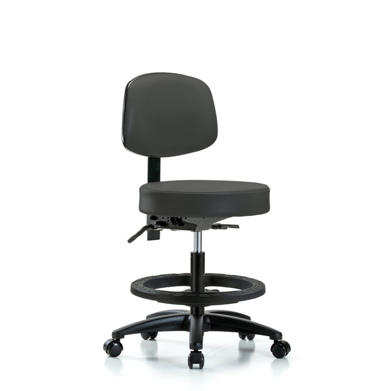 Tabouret de laboratoire Saige, Roulettes, Anthracite