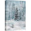 «Snowy Winter Pine Tree Forest Nature Landscape Decor», reproduction d'art sur toile encadrée-107117958-107117955