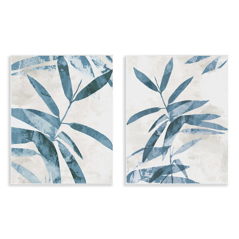 Ensemble de 2 plaques murales Tropical Twilight Palms, design par Aoibhne Hogan