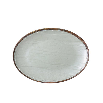 Yanco Yoto 9" Melamine Salad Or Dessert Plate In White;green