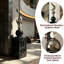Sculpture d'art géométrique moderne de 160 cm (62,99 pouces) plaquée électrolytiquement avec socle noir-372692943