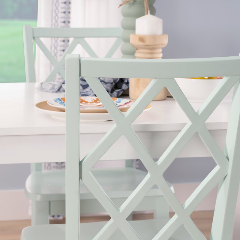 4 - Person Four Leg Dining Set, Mint