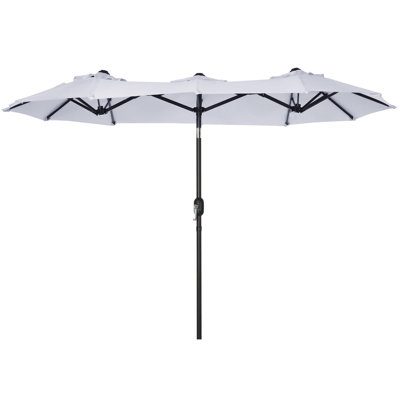 Parasol de terrasse extérieur avec mécanisme d'inclinaison
