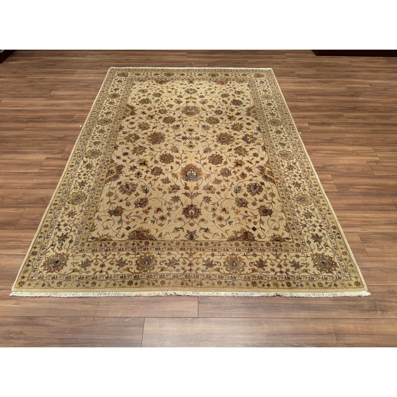 Tapis en laine beige noué à la main Original Original