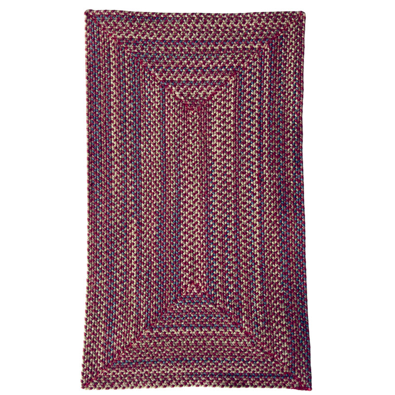 Tapis d'intérieur réversible tressé Maplewood, Vin multi, Rectangle de 5 pi x 8 pi