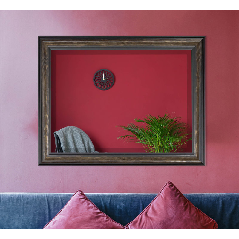 Solid Wood Flat Wall Mirror, 44.5" H x 38.5" W