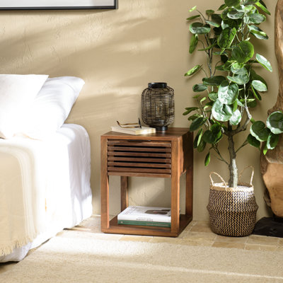 Ilia 40cm W Solid Wood Bedside Table