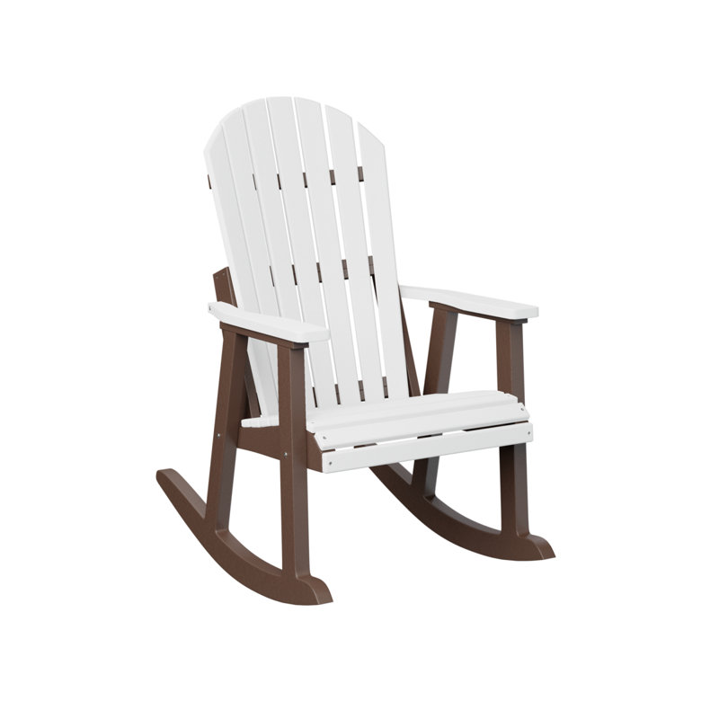 Fauteuil berçant berlinois berlinois, White Top/Chocolate Brown Base