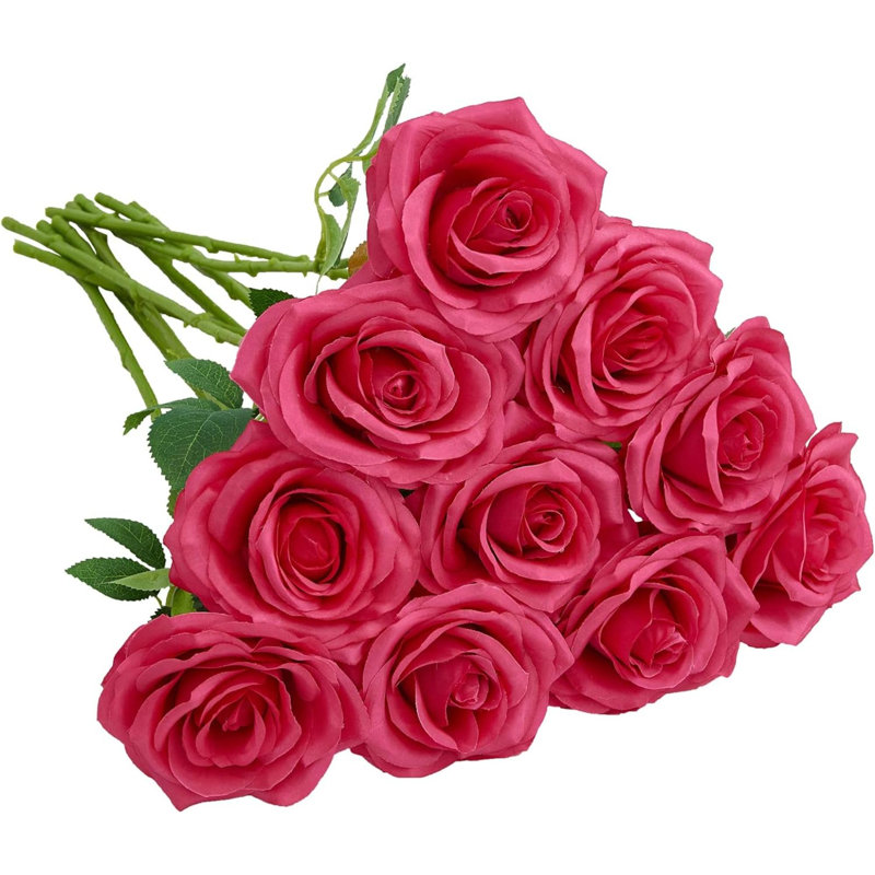 Bouquet de fleurs artificielles 10 pièces, Rouge
