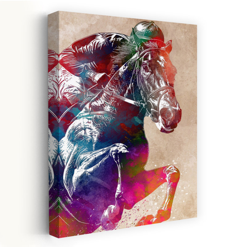 Art mural cheval vibrant, 48" H x 32" W