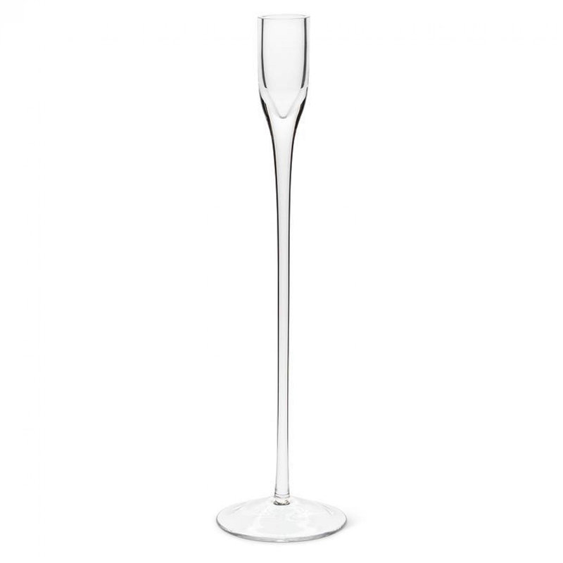 Slender Long Stemmed Taper Candle Holder, 12" H x 3" W x 3" D