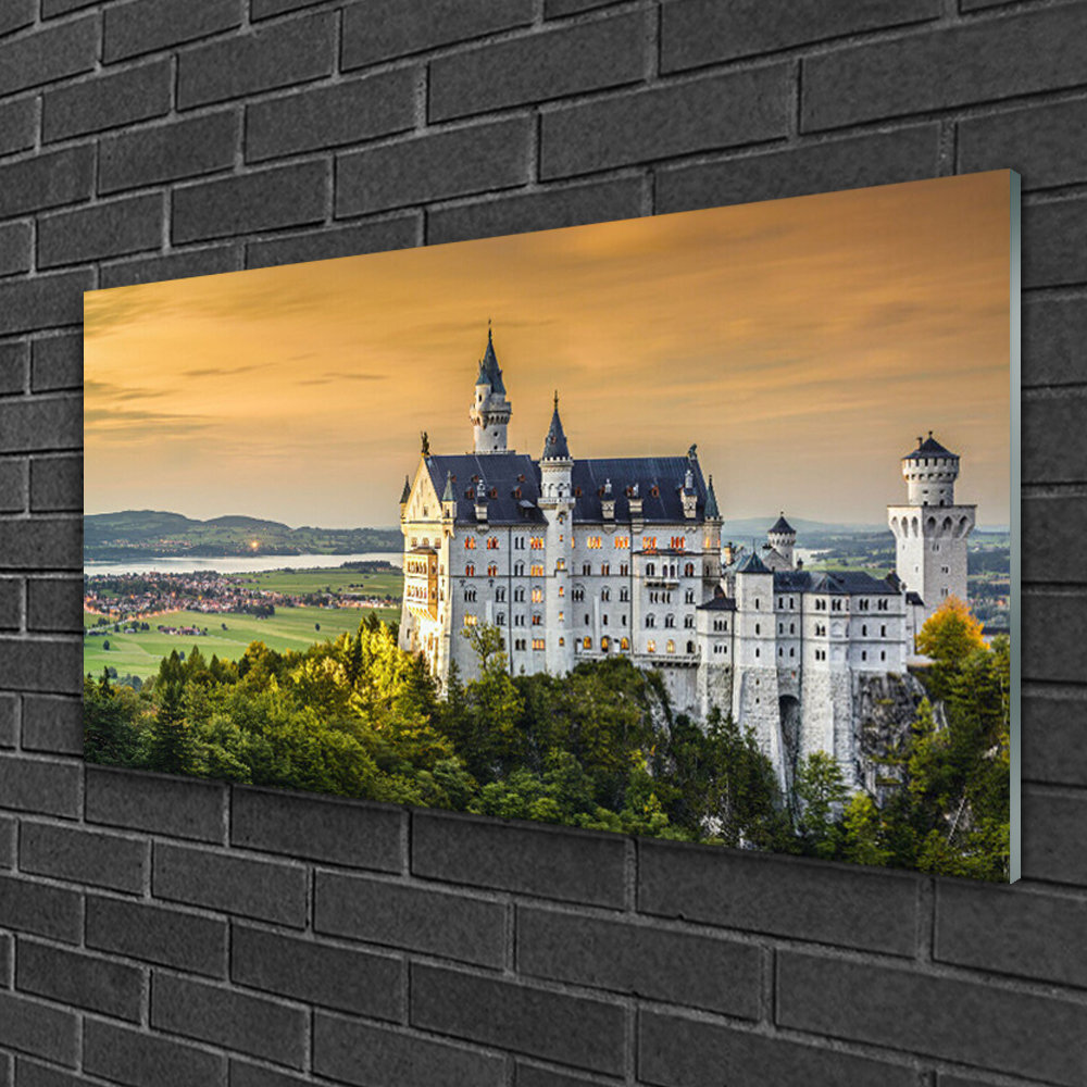 Glasbild Landschaft Chateau