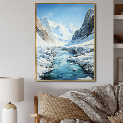 «Teal Glacier Frozen Horizon», impression d'art sur toile paysage et nature