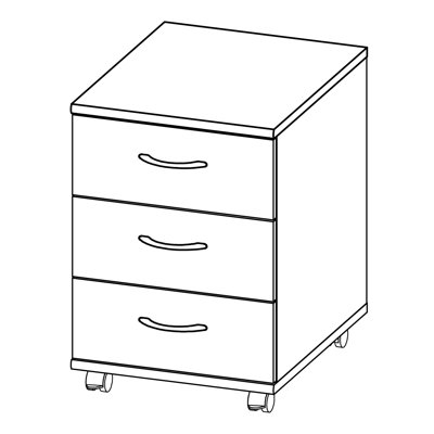Power 3 Drawer Filing Cabinet