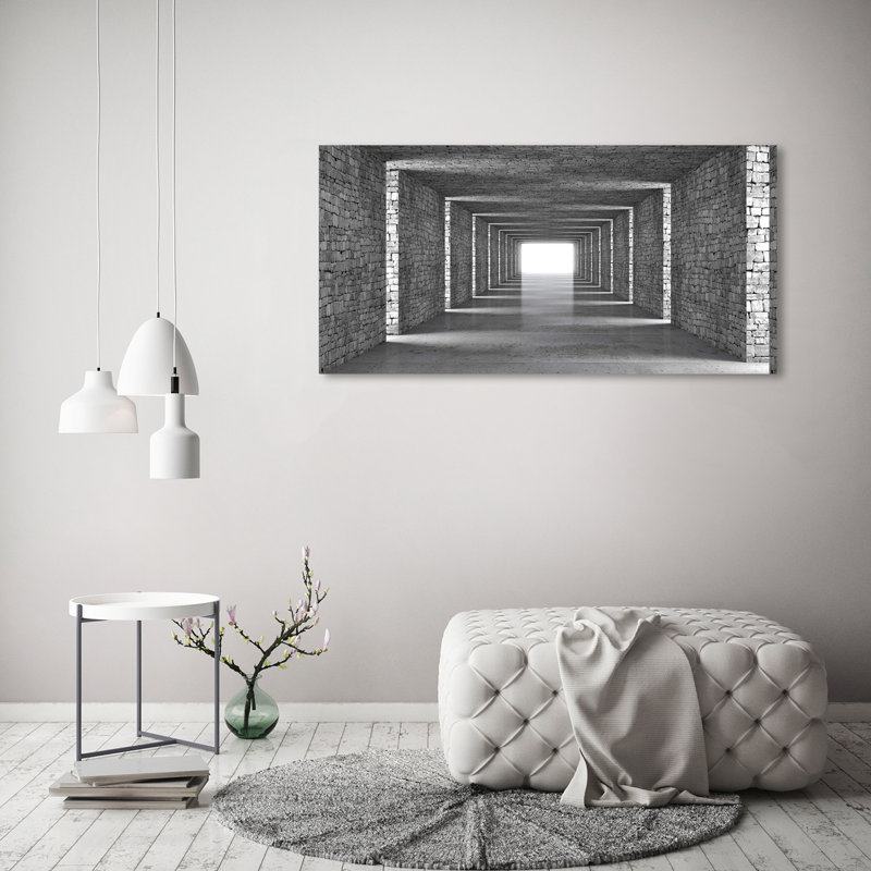 Brick Tunnel 1 Piece Wrapped Canvas Wall Art