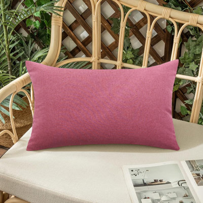 Ensemble de 2 coussins décoratifs en polyester pour l'intérieur et l'extérieur 12 "x 20" support lombaire 
