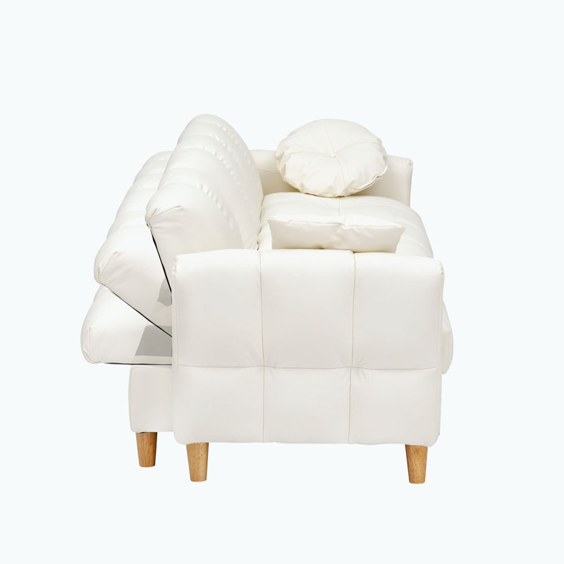 Technology cloth three-seat sofa lift sofa bed with locker, 3, 32.5" H x 84.65" W x 41.73" D, Beige Tech Cloth
