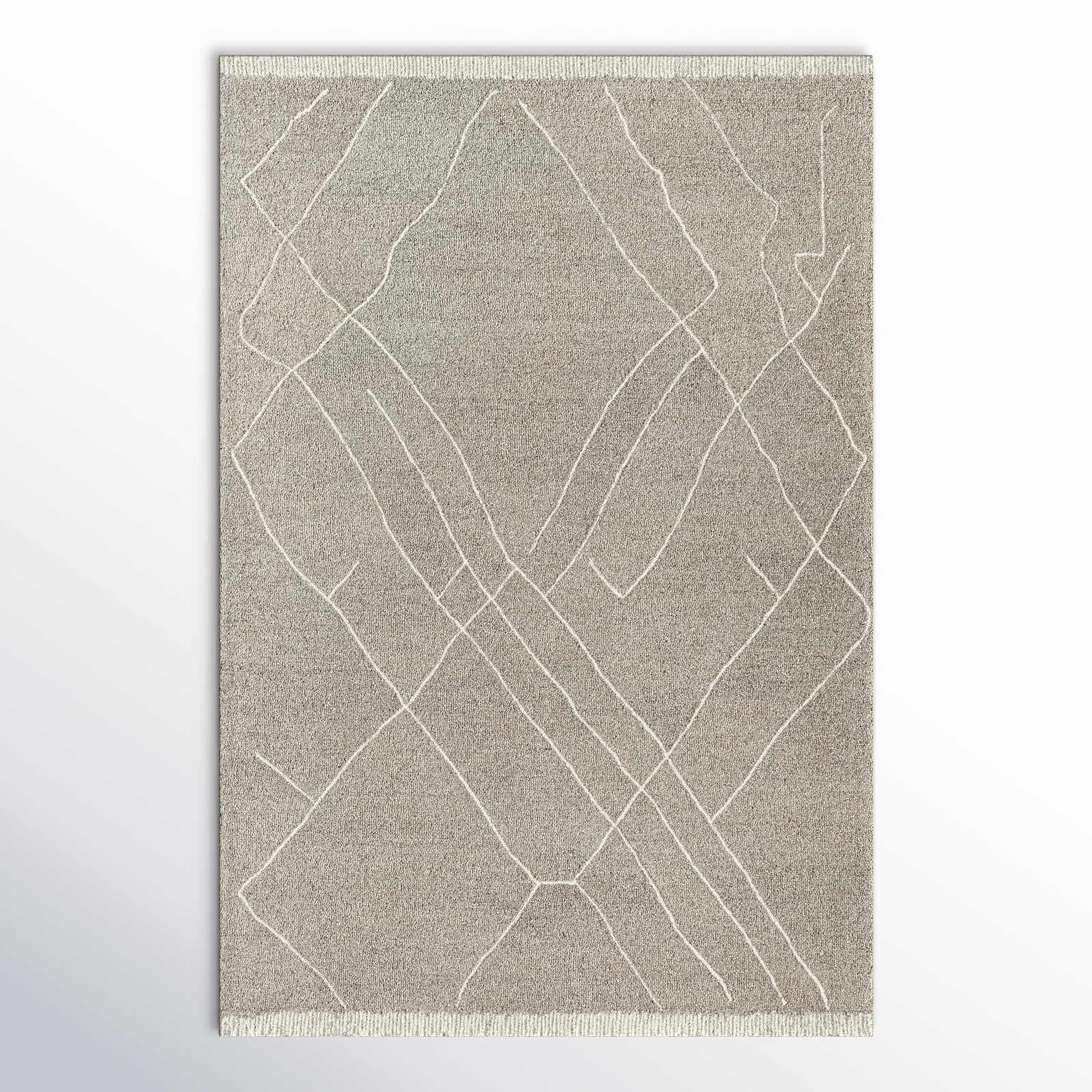 Peregrina Handmade Wool Rug, Rectangle 5' x 7'6"