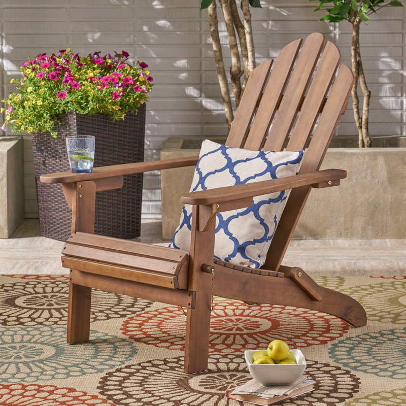 Chaise Adirondack pliable Hollywood, Dark Brown