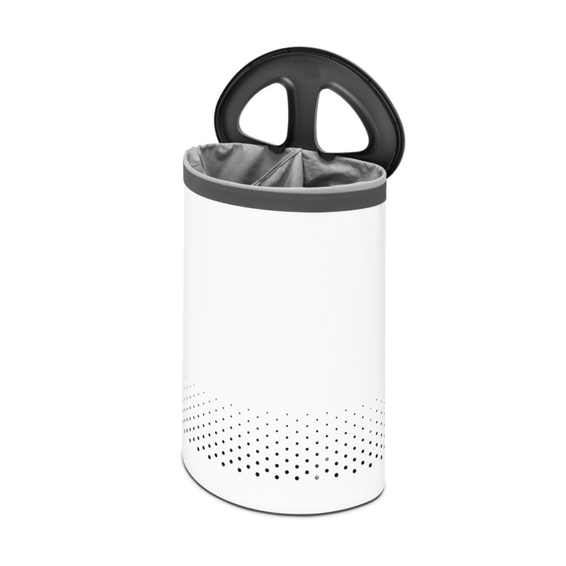 Brabantia Dual Compartment Laundry Hamper, White