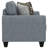 Soft Blue Upholstered Sofa with Pillows