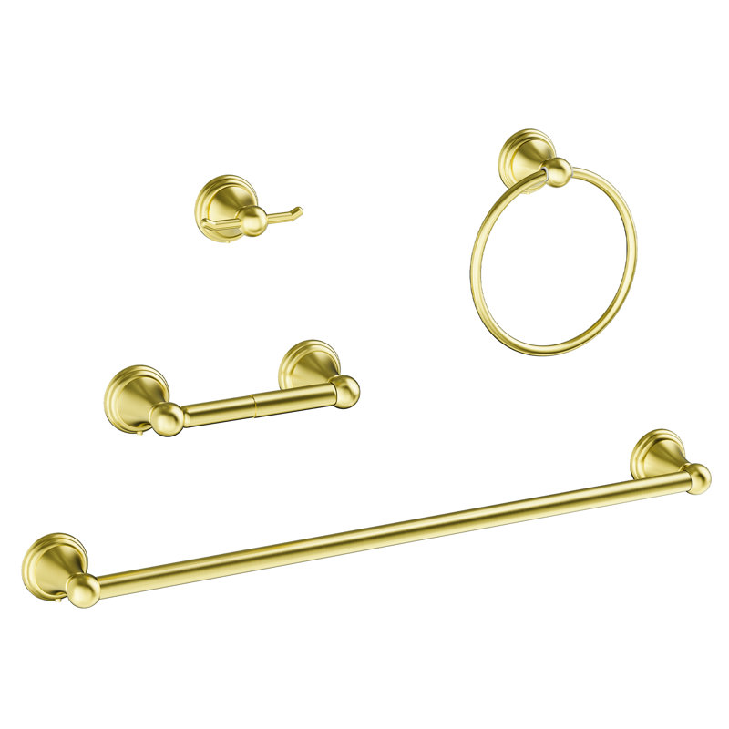 Ensemble de quincaillerie de salle de bain 4 pièces, Doré clair