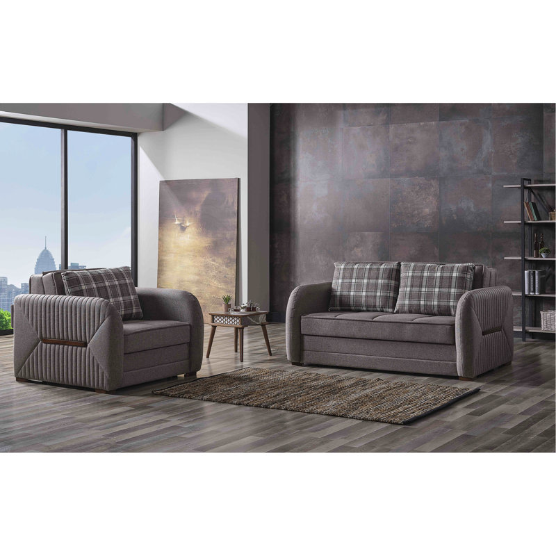 Fauteuil convertible, beige - rangement spacieux, fauteuil d'apparence élégante avec sièges de qualité