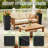 25/31 in. Imitation-Wicker Plastic Tall Planter Pot with Drainage Hole & Tray-678698213-678698215