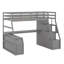 Lit mezzanine avec tiroirs, tablettes et bureau-289469604