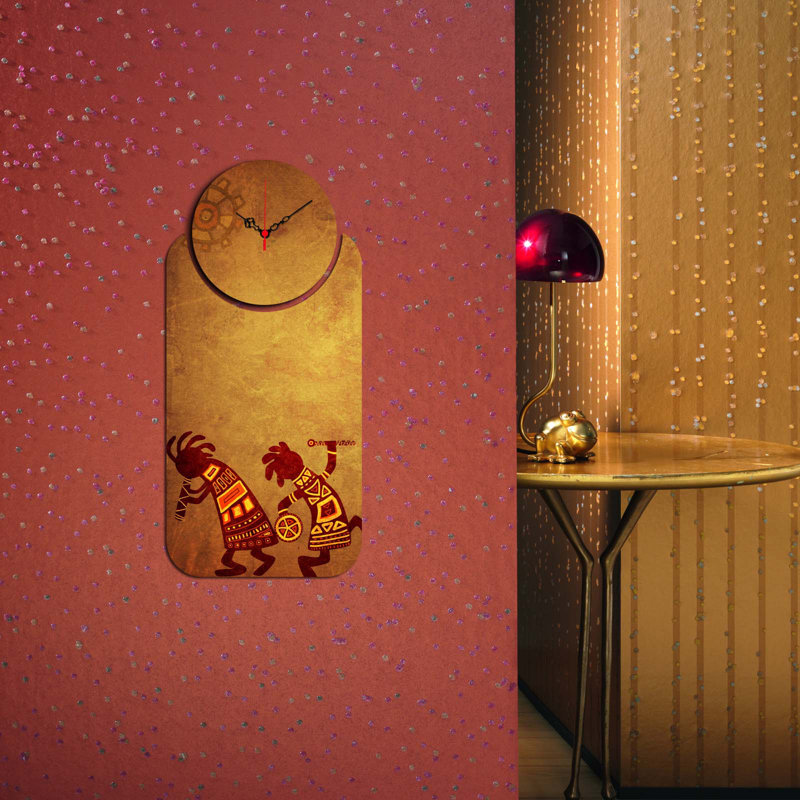 Ensemble de 2 horloges murales décoratives Chic, design moderne, 26,8 x 12,6 pouces | Fabrication 100% bois aggloméré, épaisseur: 0,1 pouce | Parfait pour le salon, le bureau ou la chambre à coucher, les garde-temps élégants et fonctionnels