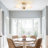 3 - Light 23.6" Modern Brass Sputnik Glass Semi Flush Mount Ceiling Light for Kitchen-1541886119