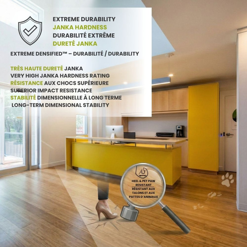 Plancher en bambou densifié T&G de Bamboo Design & Architecture, mocha, Bois brun moyen