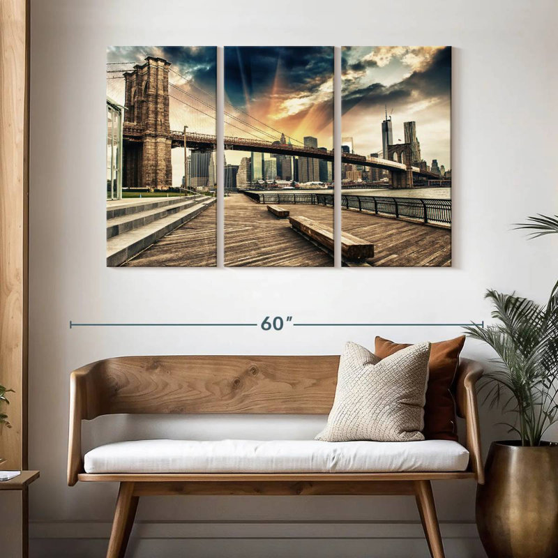 Lilie Dramatic Brooklyn Bridge, 32" H x 50" W