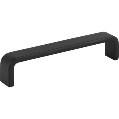 128 Mm Center-To-Center Matte Black Square Asher Cabinet Pull
